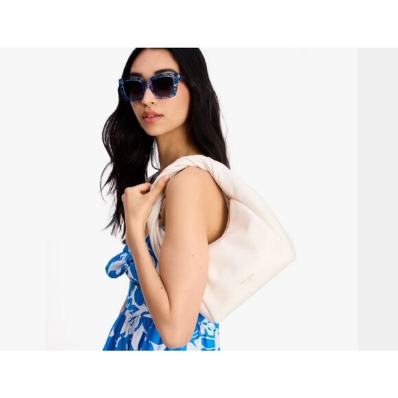 KATE SPADE NY Twirl top handle leather small crossbody bag - White - Picture 13 of 14